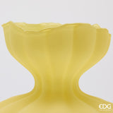 edg enzo de gasperi edg enzo de gasperi vaso flow sinuoso h 32 cm d 26 cm waterproof vetro satinato giallo ean 8059824630674