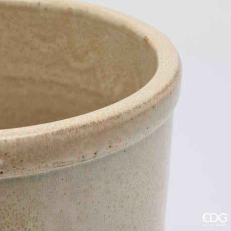 edg enzo de gasperi edg enzo de gasperi vaso glaze cilindro h 23 cm d 245 cm ceramica waterproof colore avorio ean 8059824609793