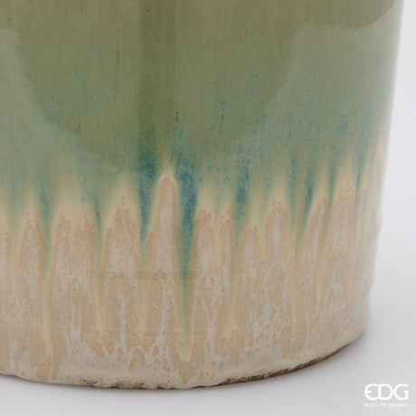 edg enzo de gasperi edg enzo de gasperi vaso glaze cilindro h 23 cm d 245 cm ceramica waterproof colore lime ean 8059824609830