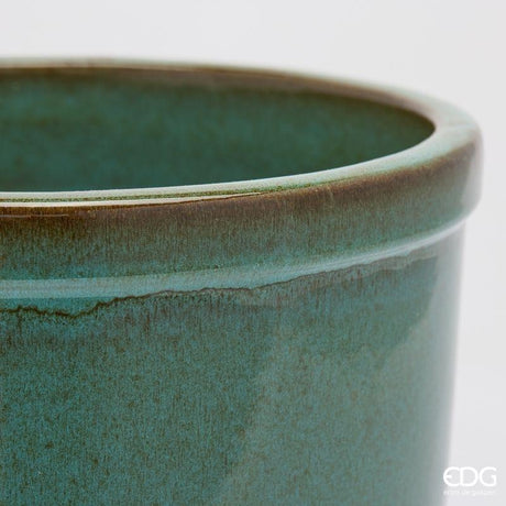 edg enzo de gasperi edg enzo de gasperi vaso glaze cilindro h 23 cm d 245 cm ceramica waterproof colore turquoise ean 8059824645258