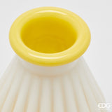 edg enzo de gasperi edg enzo de gasperi vaso righe con bordo h 20 cm d 16 cm waterproof vetro giallo ean 8059824619075