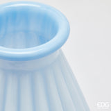 edg enzo de gasperi edg enzo de gasperi vaso righe con bordo h 28 cm d 23 cm waterproof vetro celeste ean 8059824619259