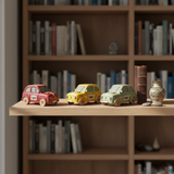 Bomboniera originale: Etm Brezza Fiat 500 colorata resina e legno L 20 cm, 4 varianti. Contattaci.