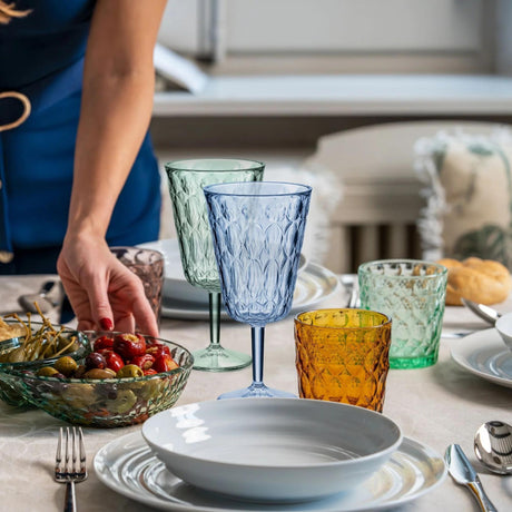 guzzini guzzini calice vanity 330 ml in cristallo acrilico blu bicchiere elegante e resistente per tavola ean 8008392429074