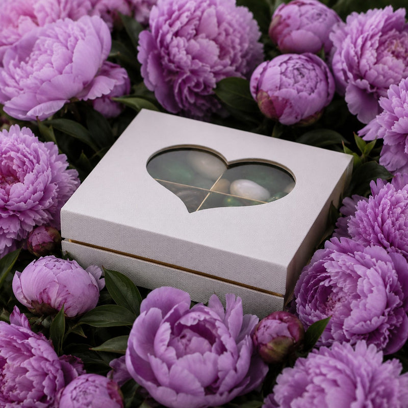 larcolaio larcolaio box telata portaconfetti 13 x 13 x 4 cm bomboniera bianco con cuore 1 pz ean 8059558632319