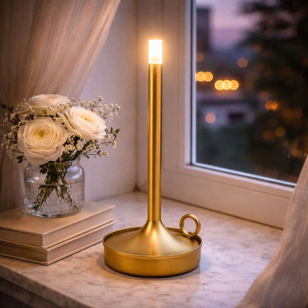 larcolaio larcolaio lampada candle touch 100 x 295 mm colore oro ean 8051526262153