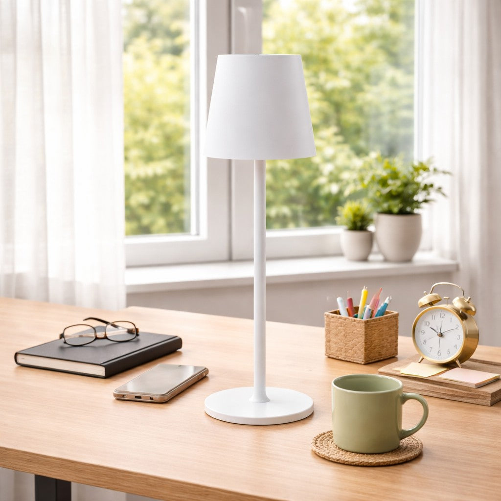 Larcolaio Larcolaio Wiederaufladbare LED-Touch-Lampe, H 38 cm, 10 x 10 cm, IP54, Round Pro, Weiß, EAN 8051526263426