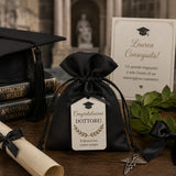 larcolaio larcolaio sacchetto raso 9x12 cm portacanfetti nero bomboniera elegante 12 pz ean 8054751444424