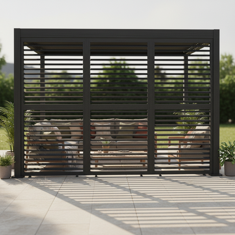 Pannello Mobile Orientabile Vulcano 93x235 Antracite – Privacy Screen Villa Privata Lounge