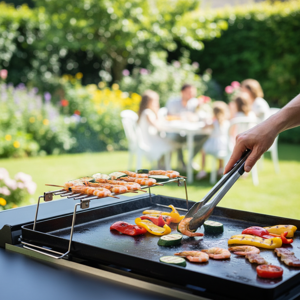le marquier le marquier supporto vivande scorrevole in acciaio inox 36 63 x 13 cm repose aliments per plancha ean 3339380113855