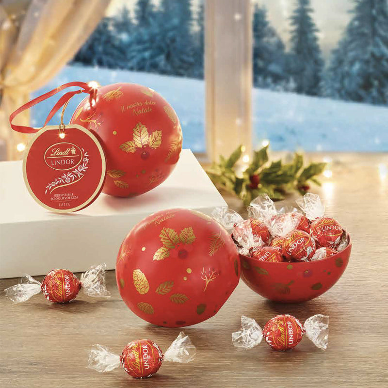 Lindt Pallina Natale Lindor Cioccolato al Latte 88 Gr – L'Arcolaio