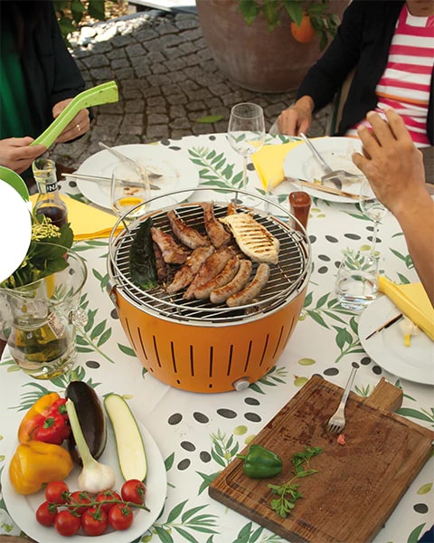 lotusgrill lotusgrill barbecue portatile 43 5 x 43 5 x 25 7 cm per esterno arancione ean 4260023010929