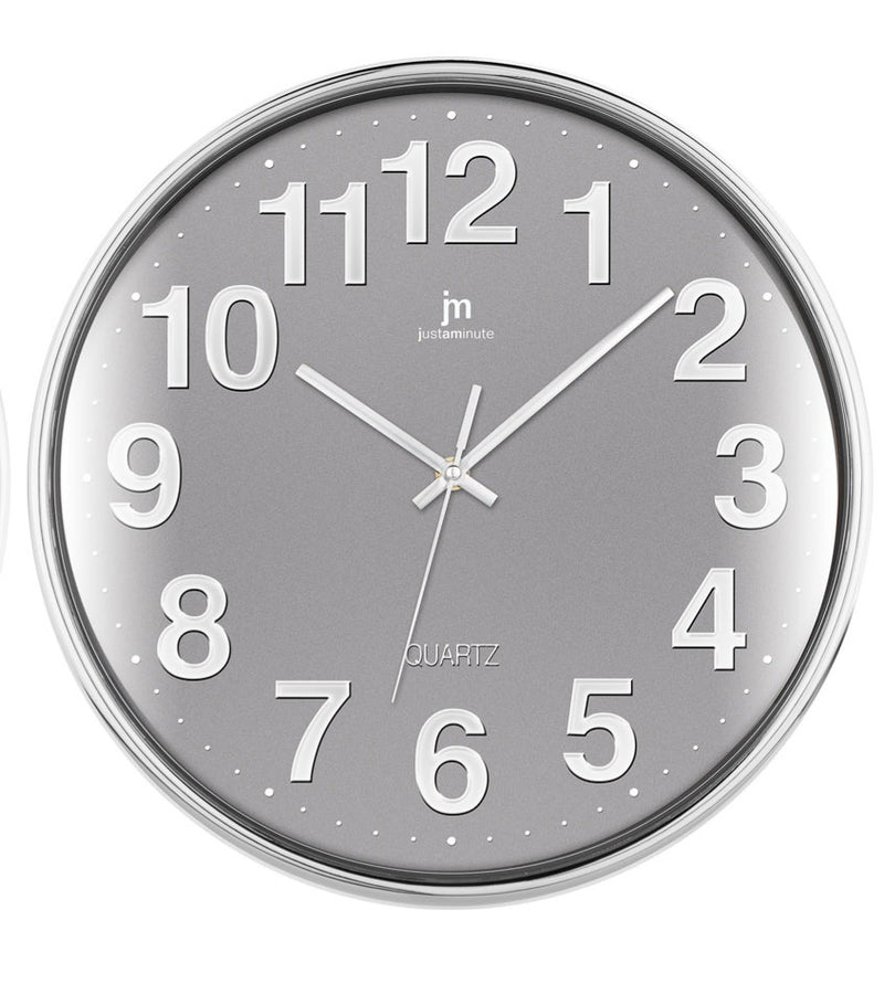 lowell lowell orologio da parete cromato d 35 cm ass bianco grigio o nero 1 pz ean 8008457780515