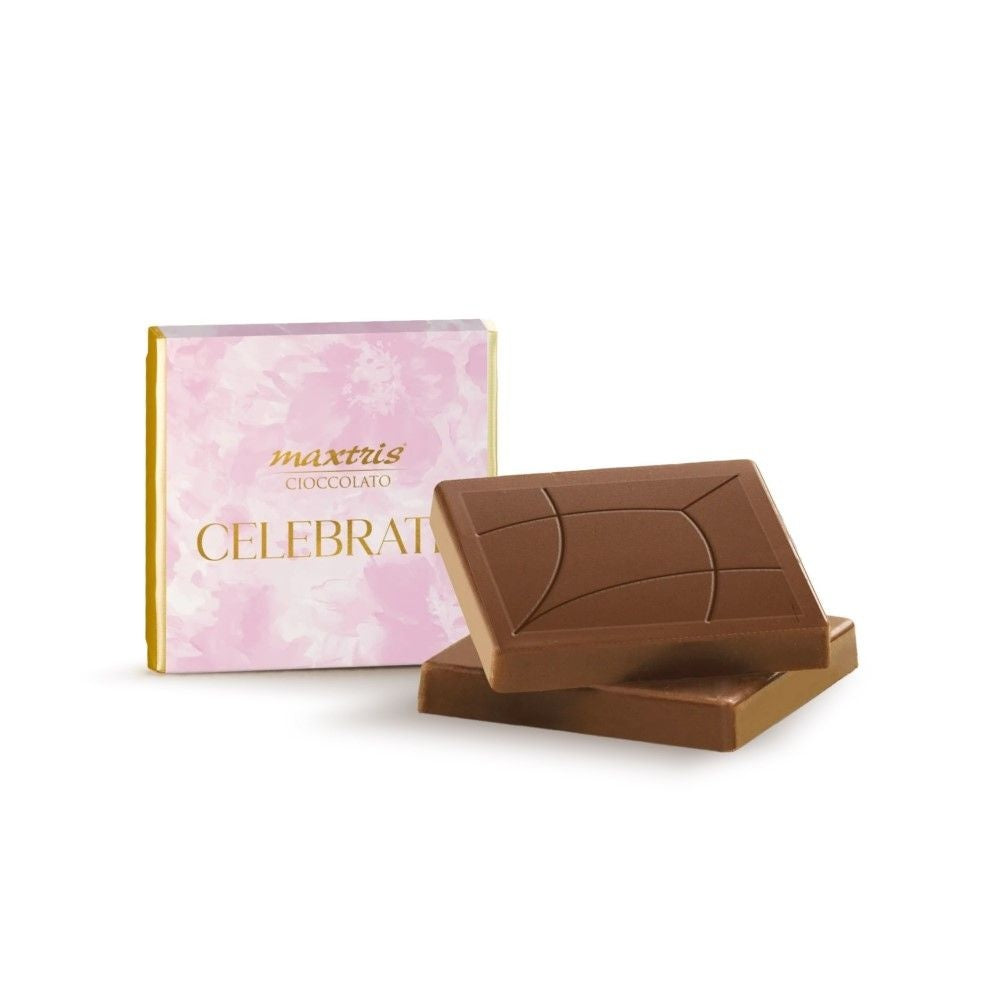 maxtris maxtris celebrate napolitains mini tavolette cioccolato al latte celebrate rosa bimba 1 kg ean 8022470872019