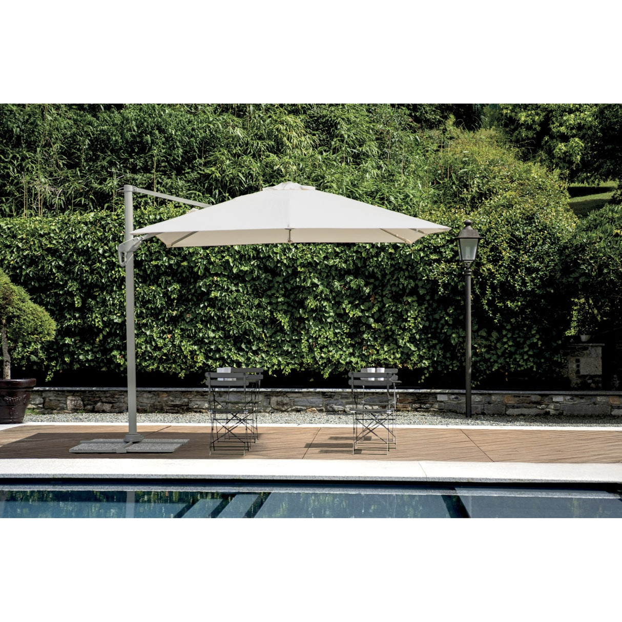 moia greenwood moia greenwood ombrellone colorado 3 x 4 m in alluminio seta ombrellone outdoor con telo in poliestere ecru design moderno ean 8013054837760