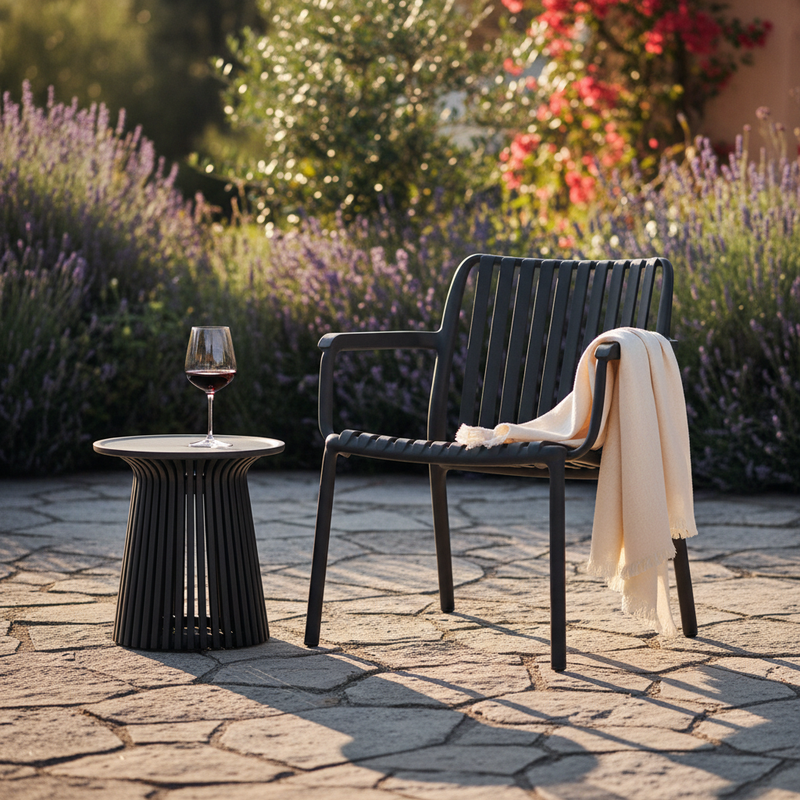 moia greenwood moia greenwood poltrona balcony set valencia resina antracite poltrona outdoor impilabile in polipropilene resistente uv ean 8013054838101
