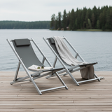 moia greenwood moia greenwood sdraio mare professionale in alluminio e textilene grigio lettino spiaggia regolabile design moderno ean 8013054838859