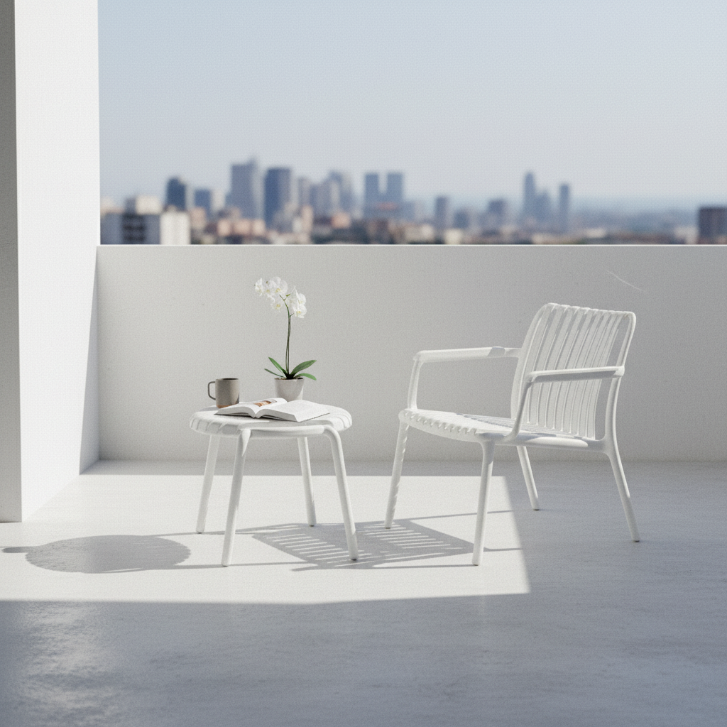 moia greenwood moia greenwood tavolino balcony set valencia in resina bianco tavolino in polipropilene con fibra di vetro design outdoor ean 8013054838156