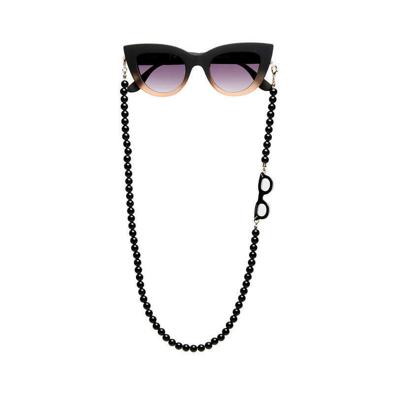 okkia okkia collana bijoux con palline in plastica per occhiali e mascherina colore black pearl ean 8056211376108