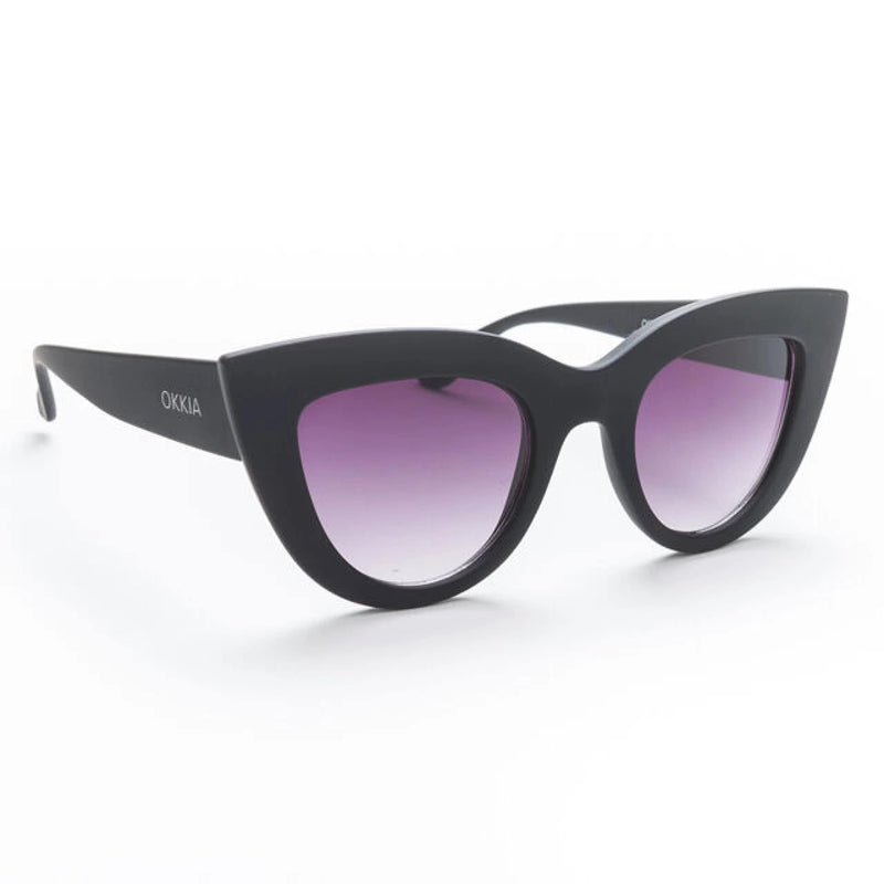 okkia okkia occhiale da sole premontato gatto big frame mod claudia black ean 8052862284830