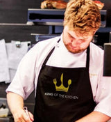 piu forty 40 piu forty 40 grembiule da cucina stampa queen of the kitchen nero scatola regalo ean 8058093544156