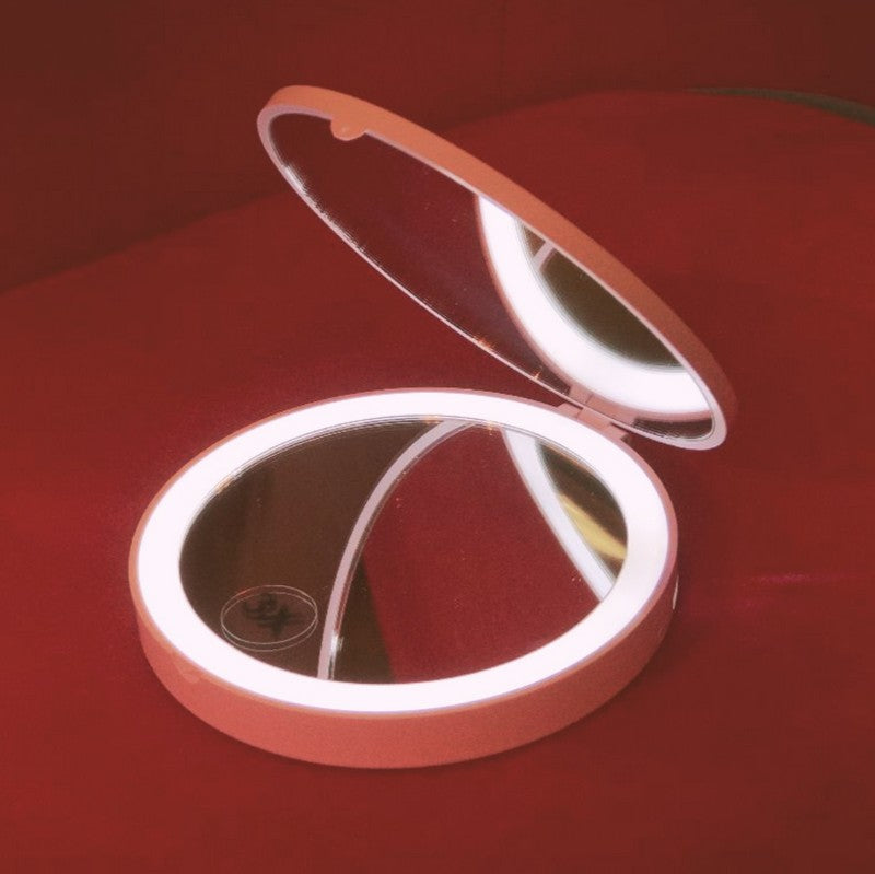 piu forty 40 piu forty 40 specchio richiudibile rotondo portatile con led che fatica essere f rosa ean 8056211371172