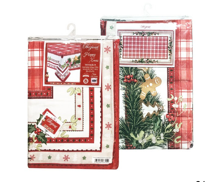 preziosa home preziosa home tovaglia raso natale ass 140 x 240 cm poliestere multicolor 1 pz ean 8050264161681