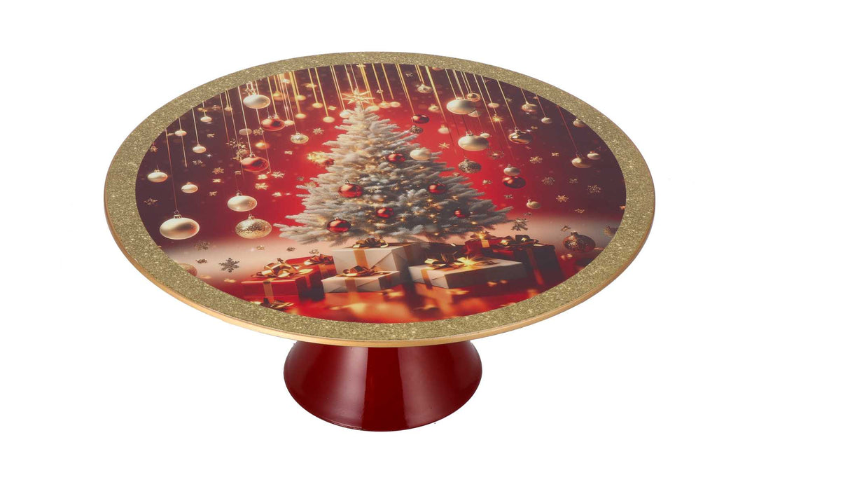 regalo italiano regalo italiano alzata tonda natale plastica d 33 cm h 14 cm ass multicolor 1 pz ean 8057586115194