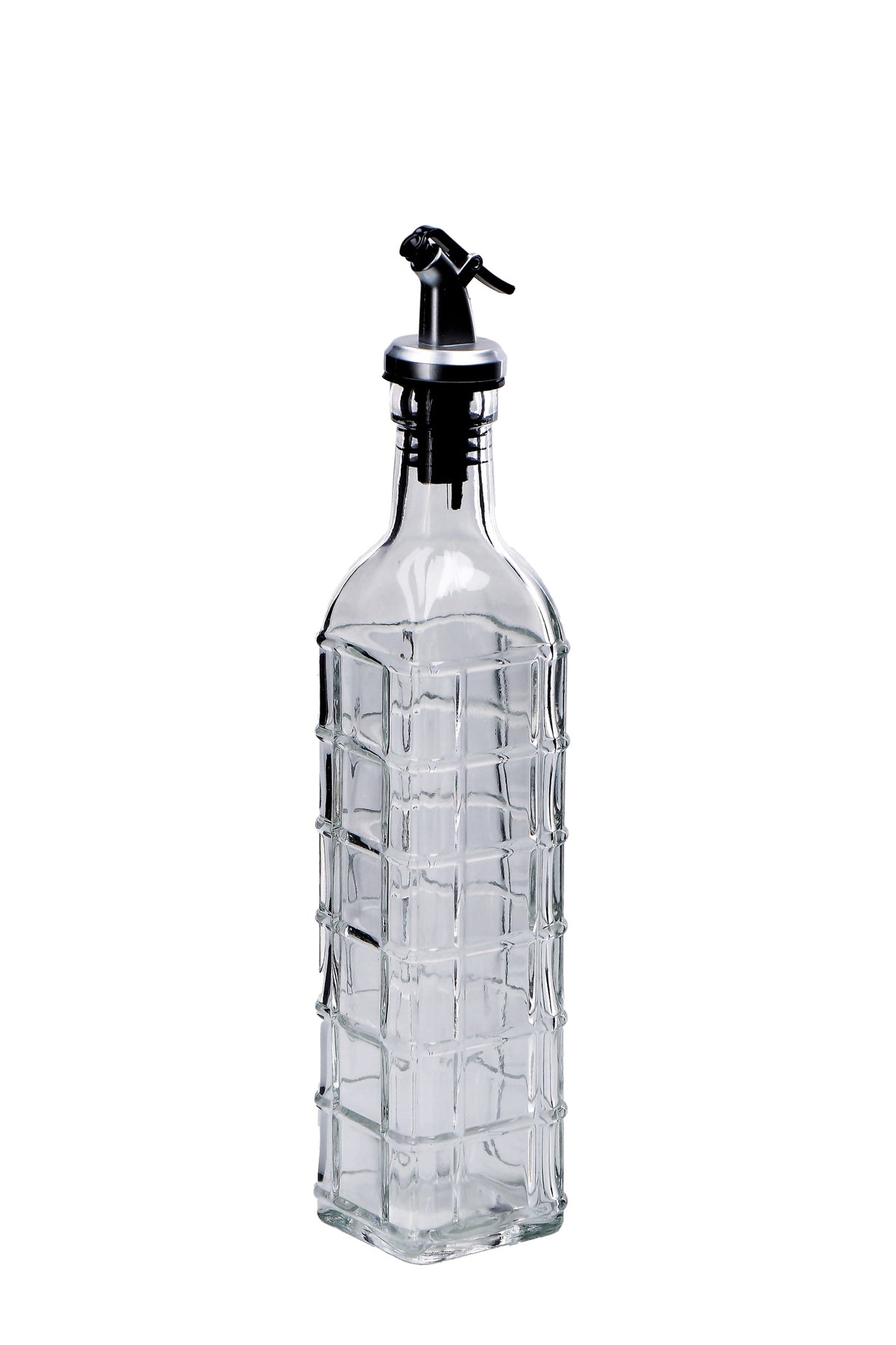 regalo italiano regalo italiano oliera acetiera ass con tappo acciaio 500 ml h 30 cm 6 x 6 cm vetro trasparente 1 pz ean 8057586201705