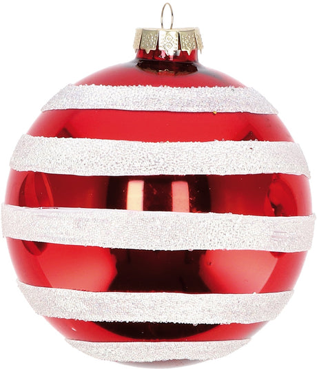 regalo italiano regalo italiano pallina natale d 10 cm vetro ass bianco rosso 1 pz ean 8057586057951