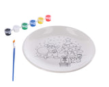 regalo italiano regalo italiano piatto natale con pennello e 6 tempere d 21 cm ass bianco 1 pz ean 8057586124851