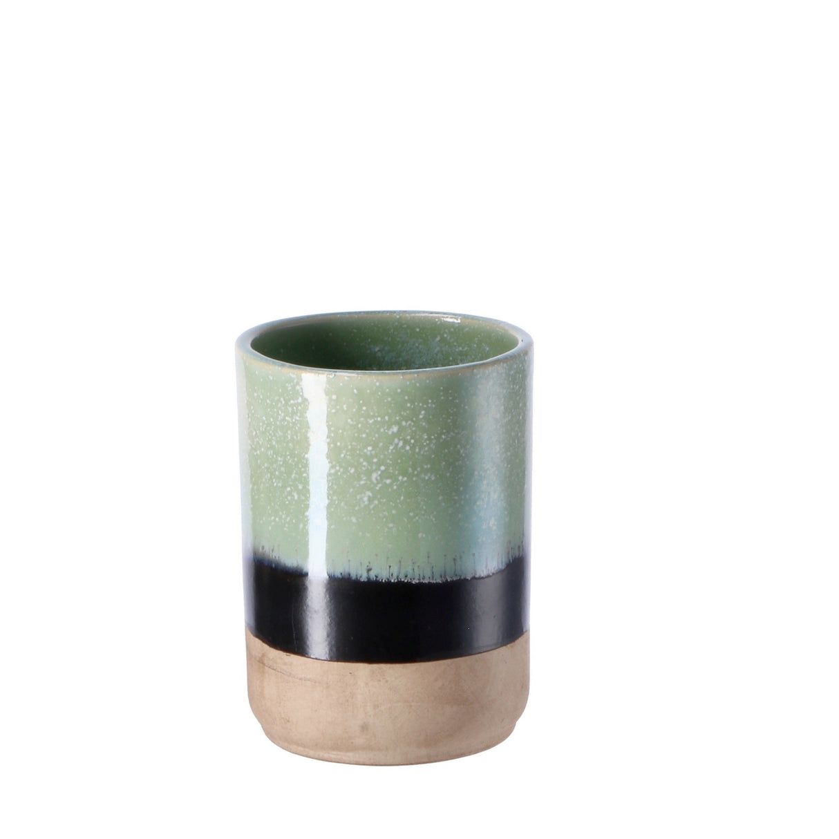 Italienisches Geschenk Italienisches Geschenk Zahnbürstenhalter aus Keramik Durchmesser 8 cm, Höhe 12 cm Moderner Zahnbürstenhalter für das Badezimmer 1 Stück EAN 8057586010017