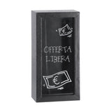 Italienisches Geschenk Italienisches Geschenk Sparbüchse aus MDF und Glas 10 x 6 cm, H 20 cm, dekorative, moderne Sparbüchse, 1 Stück, EAN 8057586123670