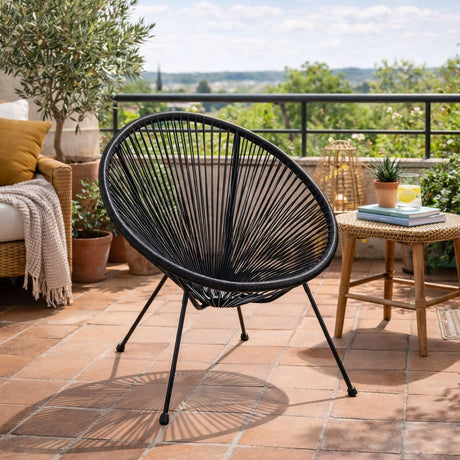 regalo italiano regalo italiano sedia da esterno 68 x 62 h 82 cm nero ean 8057586112889