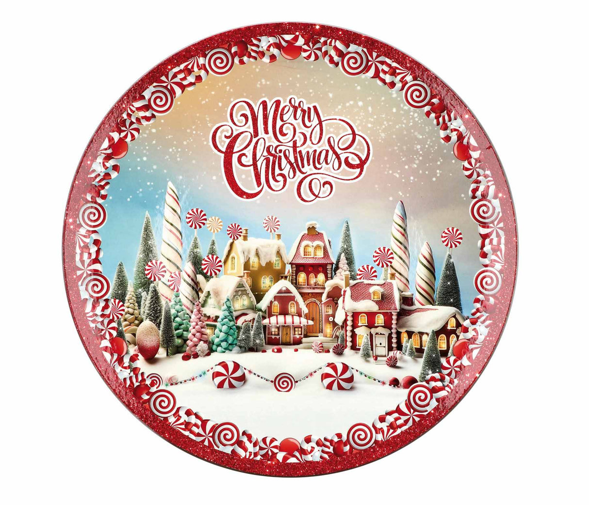 regalo italiano regalo italiano sottopiatto natale tondo plastica d 33 cm ass multicolor 1 pz ean 8057586065031