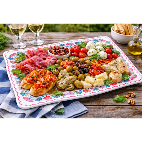 regalo italiano regalo italiano vassoio glen rettangolare in melamina 48 x 28 cm h 2 cm multicolor ean 8057586160835