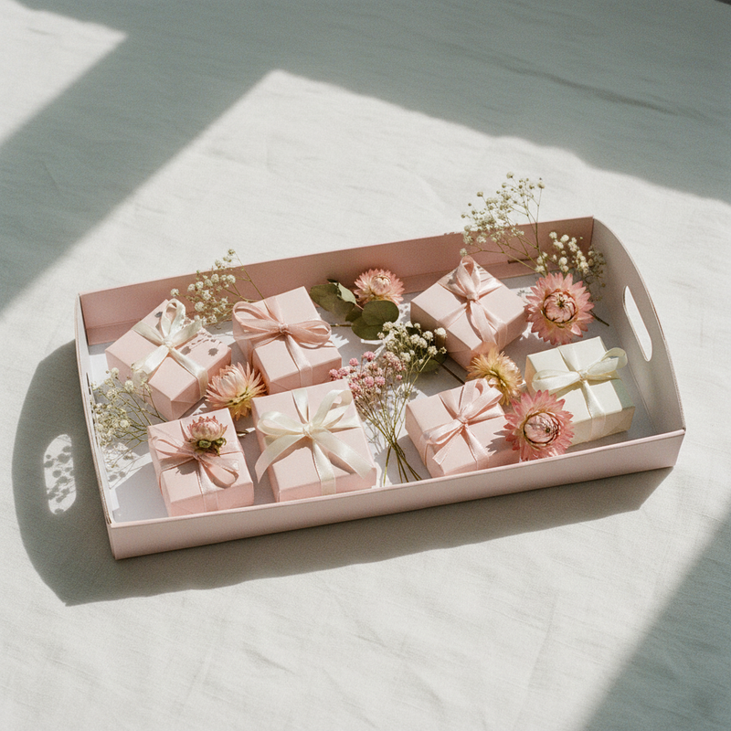 Cesto Scotton fibra rosa 43,5×29×4,5cm CONF 10 PZ. Base ideale per confettata, bomboniere e composizioni floreali da cerimonia. ean 8007402328062