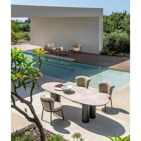 talenti talenti tavolo rettangolare james 260 x 105 cm mokka beige