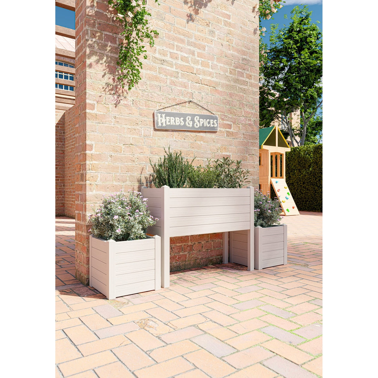 teraplast teraplast fioriera trama 015 snow h 80 cm 100 x 42 cm resina ean 8051560251700