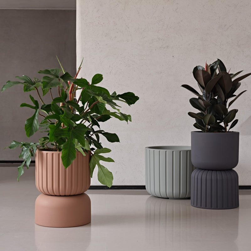 teraplast teraplast vaso echo rigato 50 sovrapponibile resina basalt ean 8051560280298