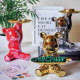 tognana tognana orso con vassoio home decor bear h 21 cm ceramica oro ean 8056444479676