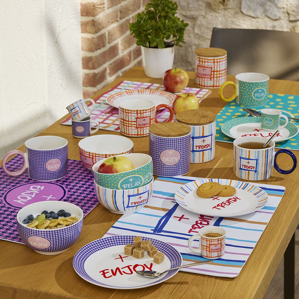 tognana tognana piatto dessert trendy good vibes d 205 cm new bone china multicolor ean 8056444538649