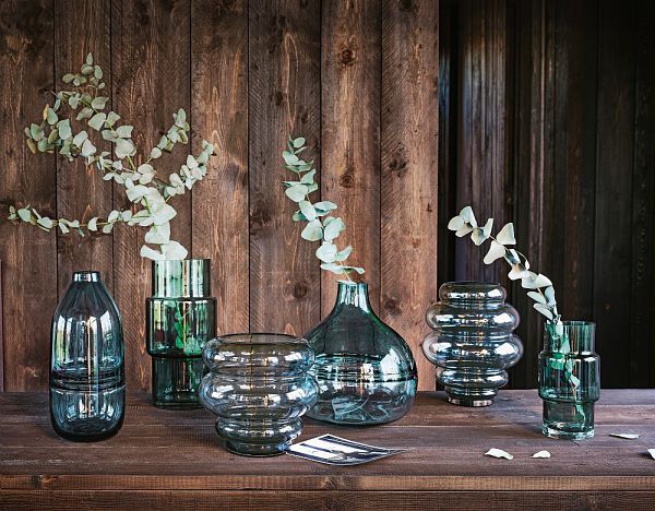 tognana tognana vaso bombato riga blu h 27 cm design atmosphere ean 8056444275476