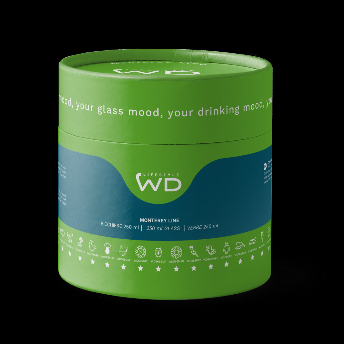 wd lifestyle wd lifestyle bicchiere vetro borosilicato cc 250 ml decoro pinguino ean 8055035680538