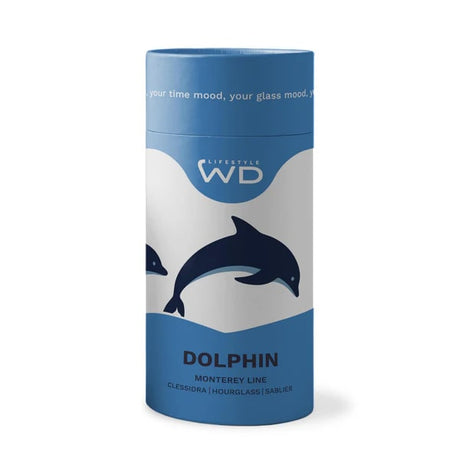 wd lifestyle wd lifestyle clessidra in vetro borosilicato con decoro interno delfino azzurro ean 8055035681863