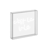 wd lifestyle wd lifestyle insegna neon con cornice in plexiglass 18 x 18 cm decoro cest la vie ean 8053300579389