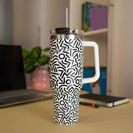 wd lifestyle wd lifestyle mug americana in acciaio inox 12 lt decoro geometrico ean 8055035683911