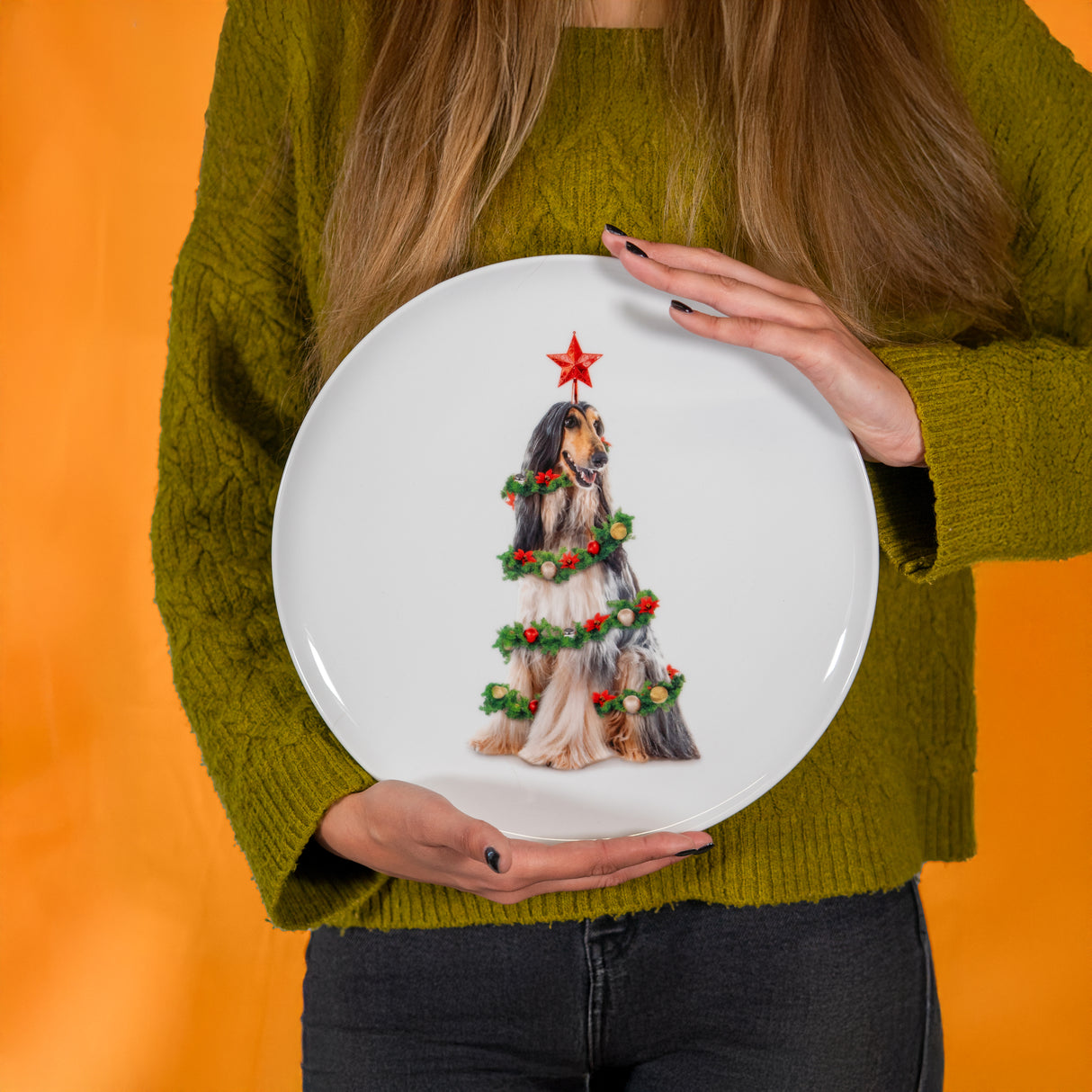 wd lifestyle wd lifestyle piatto panettone d 305 cm decoro levriero natalizio ean 8055035682686