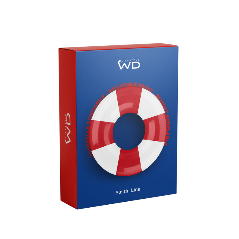 wd lifestyle wd lifestyle salvagente gonfiabile decorazione fasce bianche e rosso
