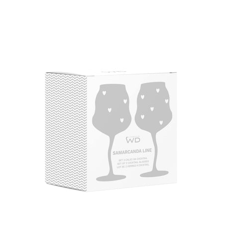 wd lifestyle wd lifestyle set 2 calici cocktail 450 ml decoro cuori bianchi ean 8055035681993